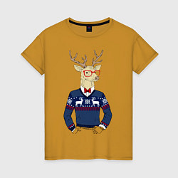 Женская футболка Hipster Deer