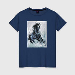 Женская футболка Лошадь арт