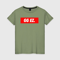 Футболка хлопковая женская GG EZ, цвет: авокадо