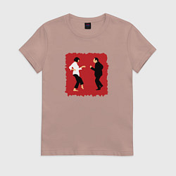 Футболка хлопковая женская Dance mia vega, цвет: пыльно-розовый