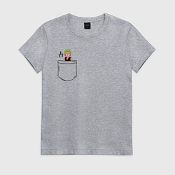 Футболка хлопковая женская One piece, цвет: меланж