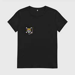 Футболка хлопковая женская One piece, цвет: черный