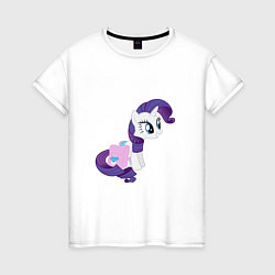 Футболка хлопковая женская Rarity and Saddlebags, цвет: белый