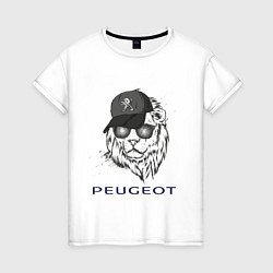 Футболка хлопковая женская Peugeot Пежо Z, цвет: белый