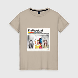 Футболка хлопковая женская Thursday The Weeknd, цвет: миндальный