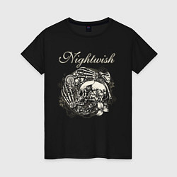 Футболка хлопковая женская NIGHTWISH, цвет: черный