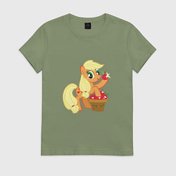 Футболка хлопковая женская Applejack, цвет: авокадо