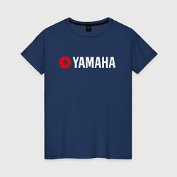 Футболка хлопковая женская YAMAHA ЯМАХА, цвет: тёмно-синий