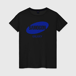 Футболка хлопковая женская Samogon galaxy, цвет: черный