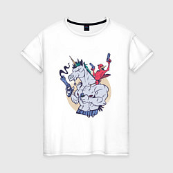 Женская футболка Единорог - Рембо