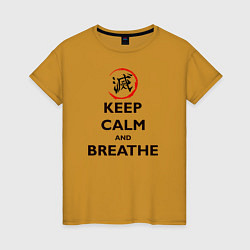 Женская футболка KEEP CALM and BREATHE