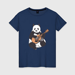 Женская футболка Панда гитарист Panda Guitar