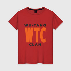 Футболка хлопковая женская Wu-Tang WTC, цвет: красный
