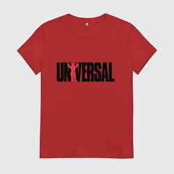 Футболка хлопковая женская ANIMAL UNIVERSAL ЭНИМАЛ, цвет: красный