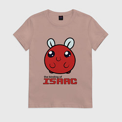 Футболка хлопковая женская The binding of isaac Monsters, цвет: пыльно-розовый