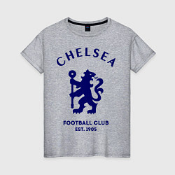 Футболка хлопковая женская Chelsea Est. 1905, цвет: меланж