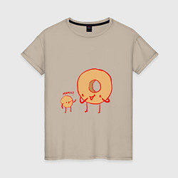 Женская футболка Пончики