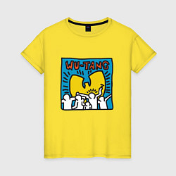 Футболка хлопковая женская Wu-Tang People, цвет: желтый