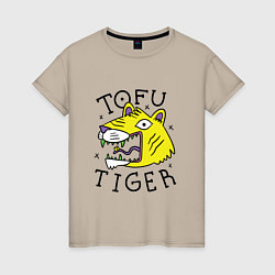 Женская футболка Tofu Tiger Тигр Сыр Тофу