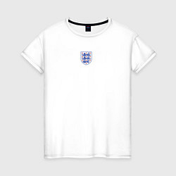 Футболка хлопковая женская Домашняя форма Сборной Англии, цвет: белый