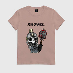 Футболка хлопковая женская Shovel, цвет: пыльно-розовый