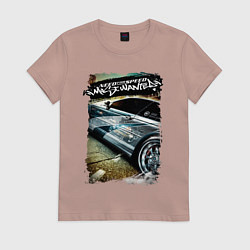 Футболка хлопковая женская Need for Speed Most Wanted, цвет: пыльно-розовый