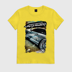 Футболка хлопковая женская Need for Speed Most Wanted, цвет: желтый