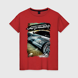 Футболка хлопковая женская Need for Speed Most Wanted, цвет: красный