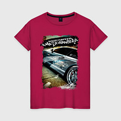 Футболка хлопковая женская Need for Speed Most Wanted, цвет: маджента