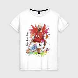Футболка хлопковая женская Thierry Daniel Henry, цвет: белый