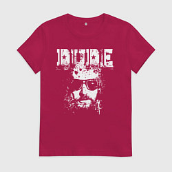 Футболка хлопковая женская Dude, цвет: маджента