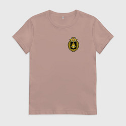 Футболка хлопковая женская Тихоокеанский флот ВМФ России, цвет: пыльно-розовый