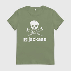 Футболка хлопковая женская Jackass, цвет: авокадо