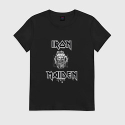 Футболка хлопковая женская IRON MAIDEN АЙРОН МЕЙДЕН Z, цвет: черный