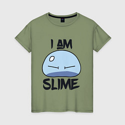 Женская футболка I AM SLIME, Я СЛИЗЬ