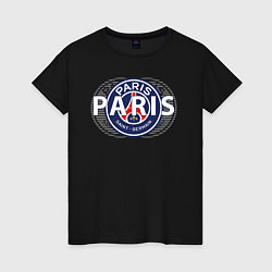 Футболка хлопковая женская PSG Core Wordmark Graphic New 202223, цвет: черный