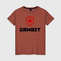 Футболка хлопковая женская Gambit, цвет: кирпичный