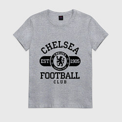 Футболка хлопковая женская Chelsea Football Club, цвет: меланж