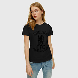Футболка хлопковая женская Chelsea CFC цвета черный — фото 2
