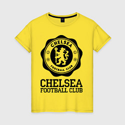 Футболка хлопковая женская Chelsea FC: Emblem, цвет: желтый