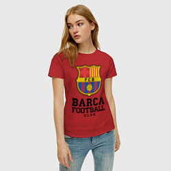 Футболка хлопковая женская Barcelona Football Club, цвет: красный — фото 2