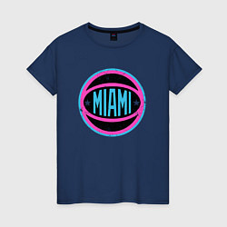 Футболка хлопковая женская Maimi Heat Ball, цвет: тёмно-синий