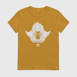 Футболка хлопковая женская Invoker из Доты 2, цвет: горчичный