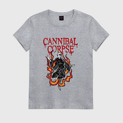 Футболка хлопковая женская Cannibal Corpse Труп Каннибала Z, цвет: меланж