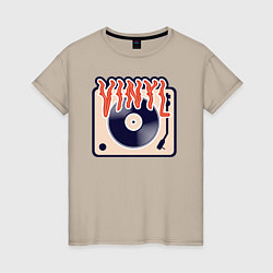 Женская футболка Винил Vinyl DJ