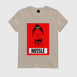 Футболка хлопковая женская Red Hussle, цвет: миндальный