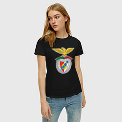 Футболка хлопковая женская Benfica, цвет: черный — фото 2