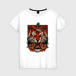 Футболка хлопковая женская Red Tiger, цвет: белый