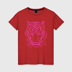 Футболка хлопковая женская Pink Tiger, цвет: красный