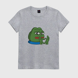Футболка хлопковая женская Pepe love пепе лов, цвет: меланж